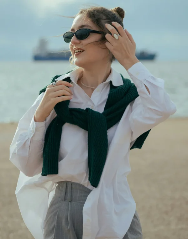 Estonished White Cotton Shirt